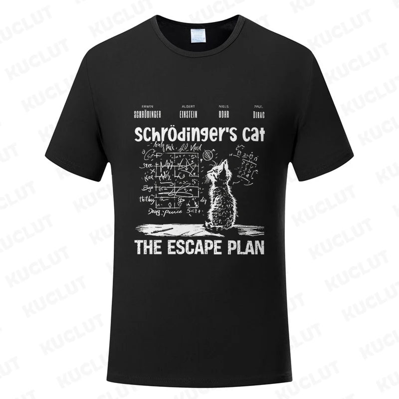 😼 Cool Cat Escape Plan T-Shirt – Geeky Style for Boys Who Dare to Stand Out 🖤 - ThiGui