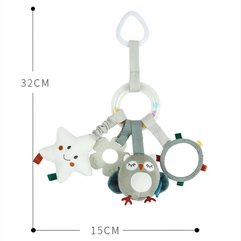 🐘 Snuggle, Shake & Smile! Hanging Plush Animal Rattles for Baby’s First Year 🍼💕 - ThiGui