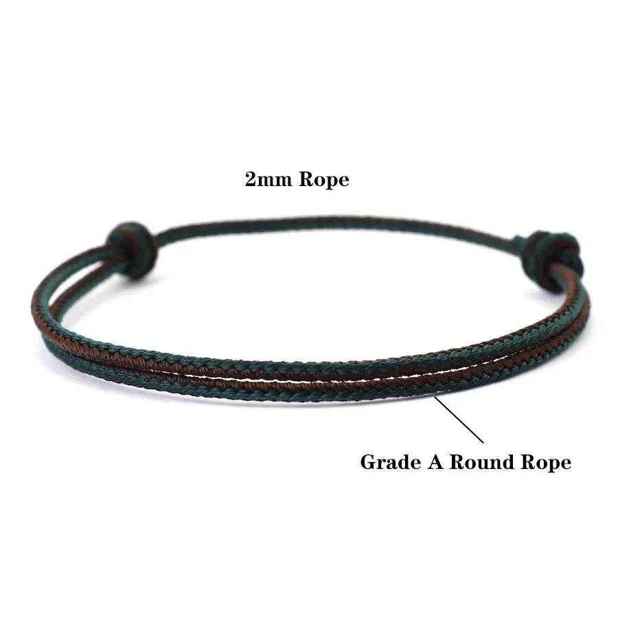 👕 Stylish and Handmade: Boho Charm Adjustable Cord Bracelet - ThiGui