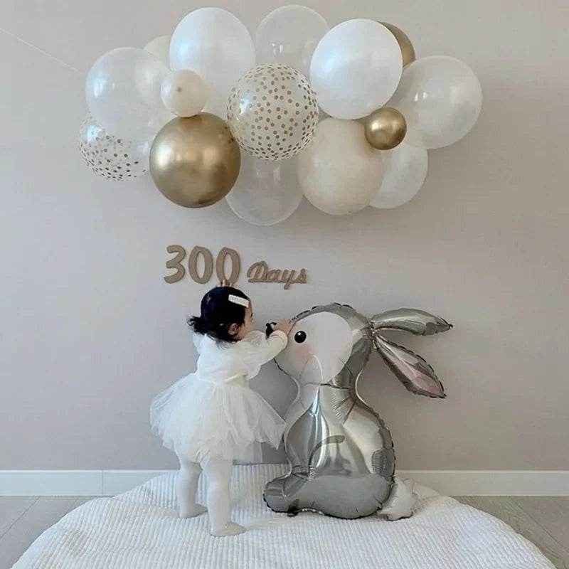 🎂Layer Up the Fun – Adorable Birthday Cake Balloon with Candles & Teddy for a Sweet Celebration! 🎂🎈 - ThiGui