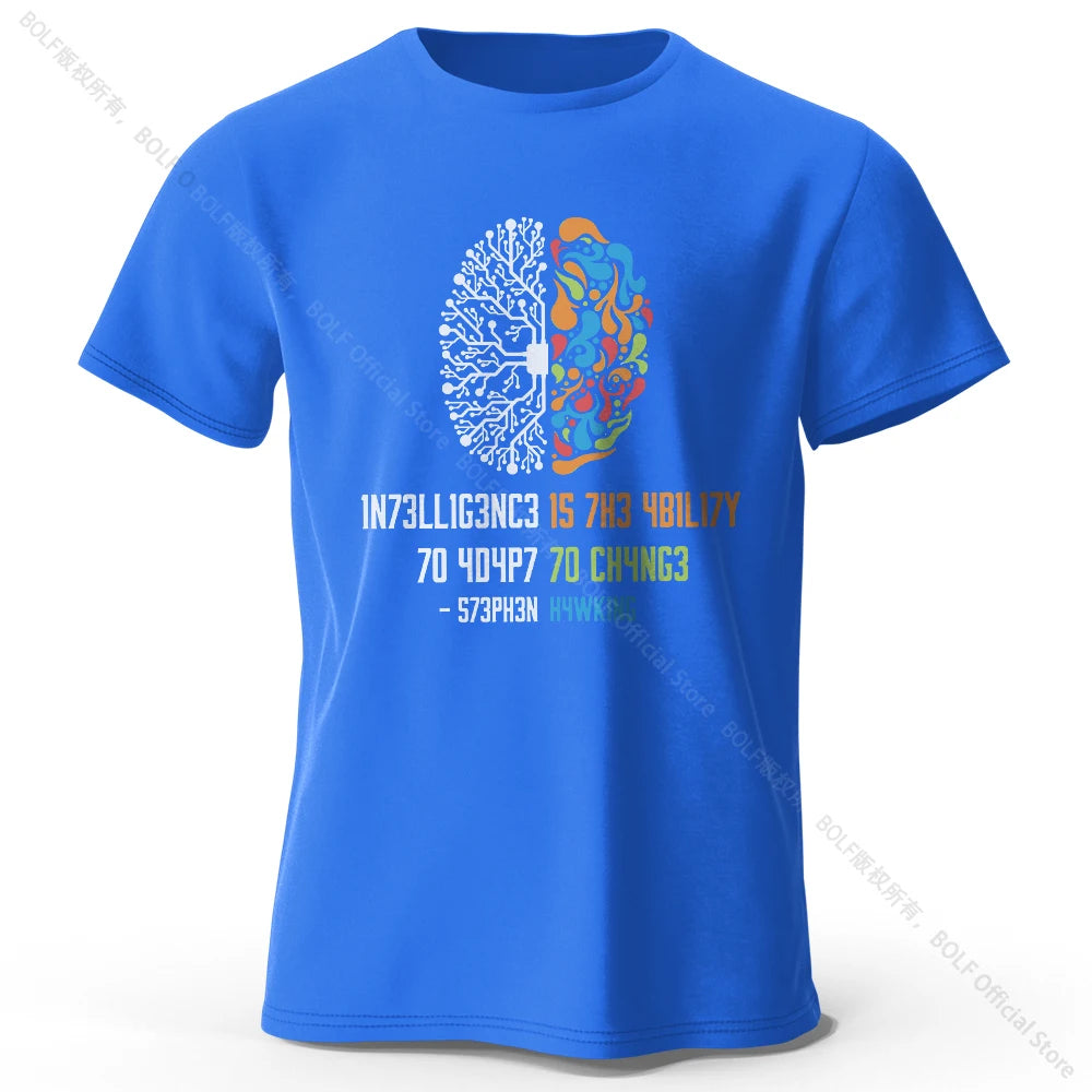 Brain Power Cotton Tee 🧠✨ Funny Soft & Breathable Unisex T-Shirt - ThiGui