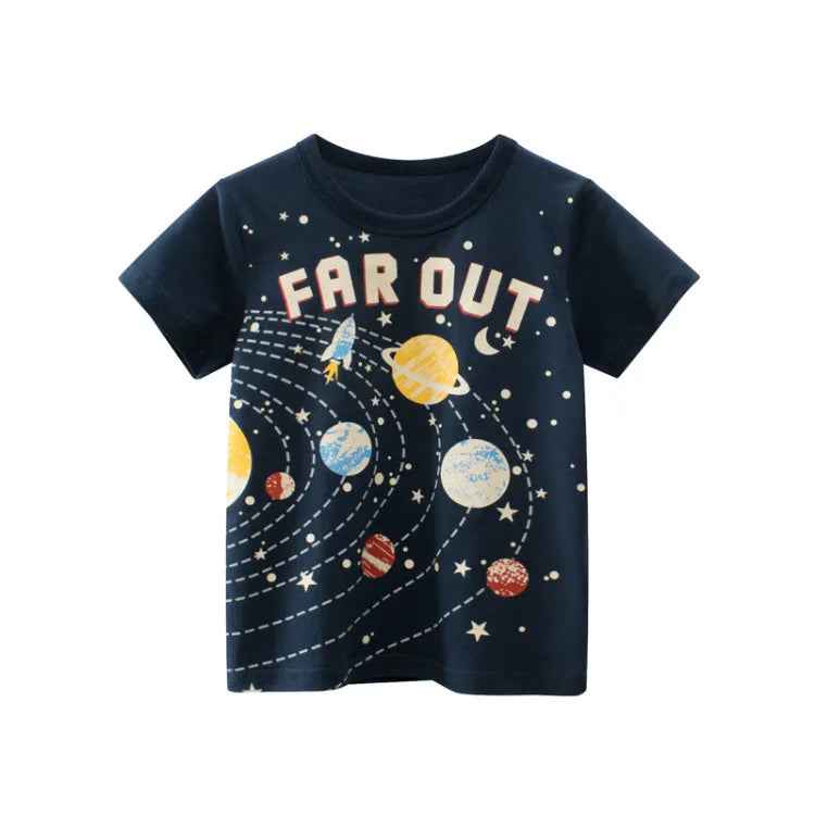 👕 Adorable Boys’ Summer Cotton Tees – Cartoon Fun for Ages 2-9! - ThiGui