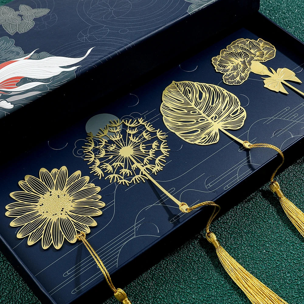 📚🌼 Blooming Thanks! Elegant Brass Flower Bookmarks – A Thoughtful Gift for Teachers 🌿🎁 - ThiGui