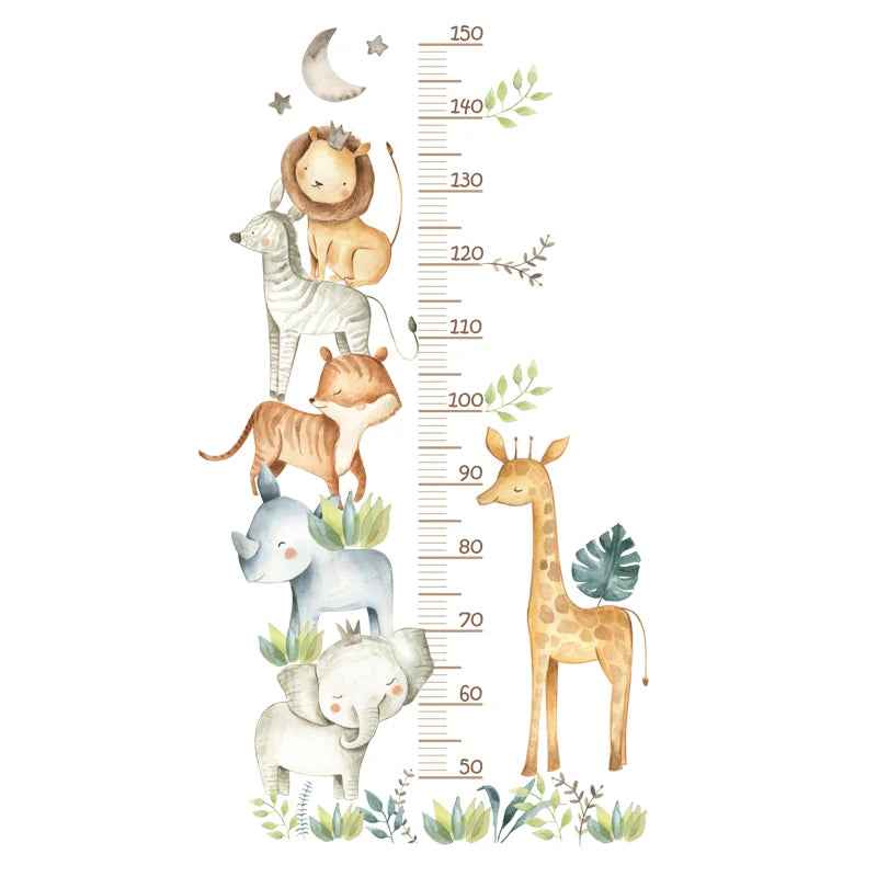 🐘3-in-1 Jungle Fun Growth Charts – Cute Animal Rulers for Growing Boys' Rooms - ThiGui
