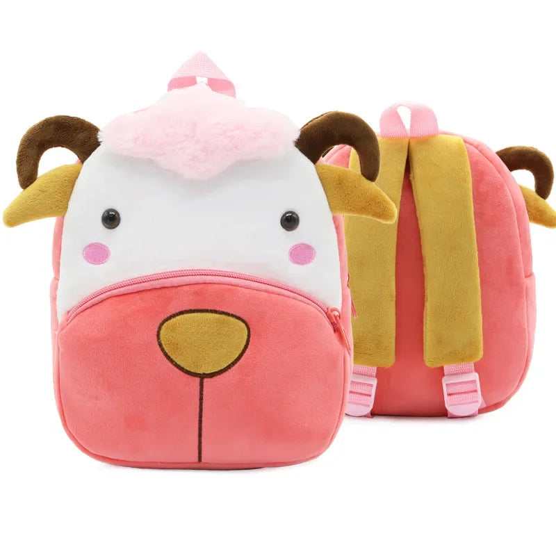 🦁 Cuddly Animal Backpack – Soft Plush Bag for Little Adventures! 🎒💛 - ThiGui