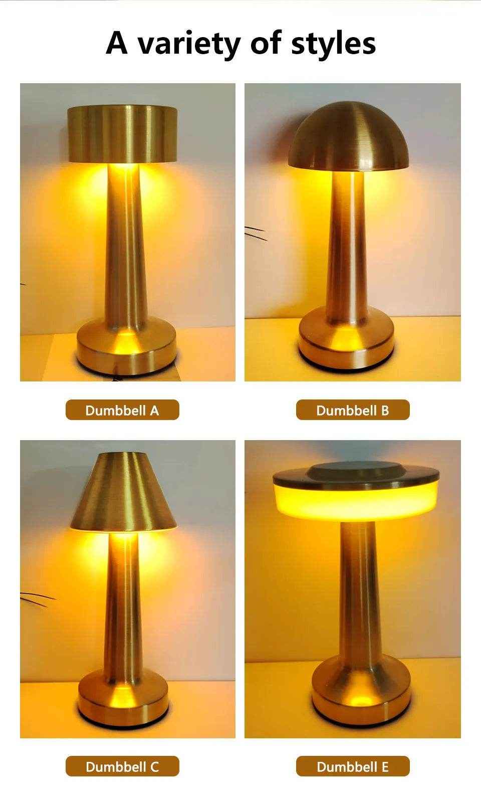 ✨ Touch, Glow & Go – Chic Rechargeable LED Table Lamp for Cosy Corners & Bedtime Calm - ThiGui