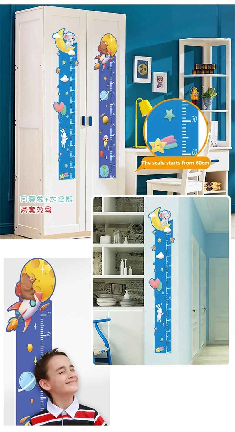 Watch Me Grow! Cute Animal Height Chart Wall Sticker for Boys’ Rooms - ThiGui