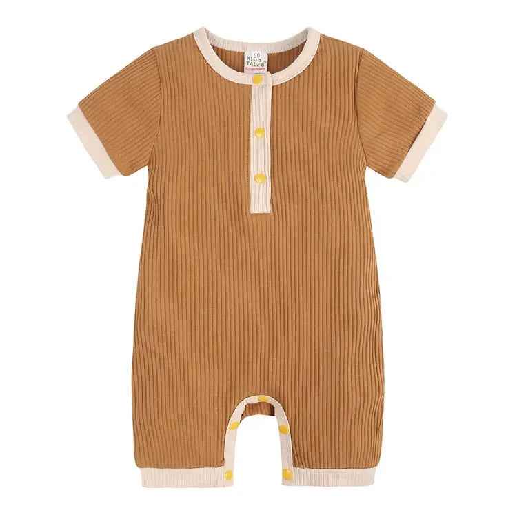 🌞 Cotton-Linen Baby Romper – Breezy Summer Comfort for Boys 3–18 Months 🧺💙 - ThiGui