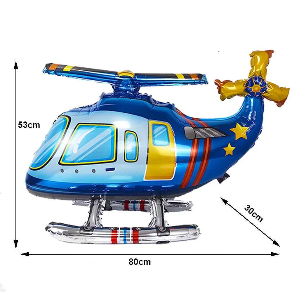 🚓Zoom into Action! Police Car Birthday Balloon Set for Little Heroes Turning 4, 5 or 6! - ThiGui