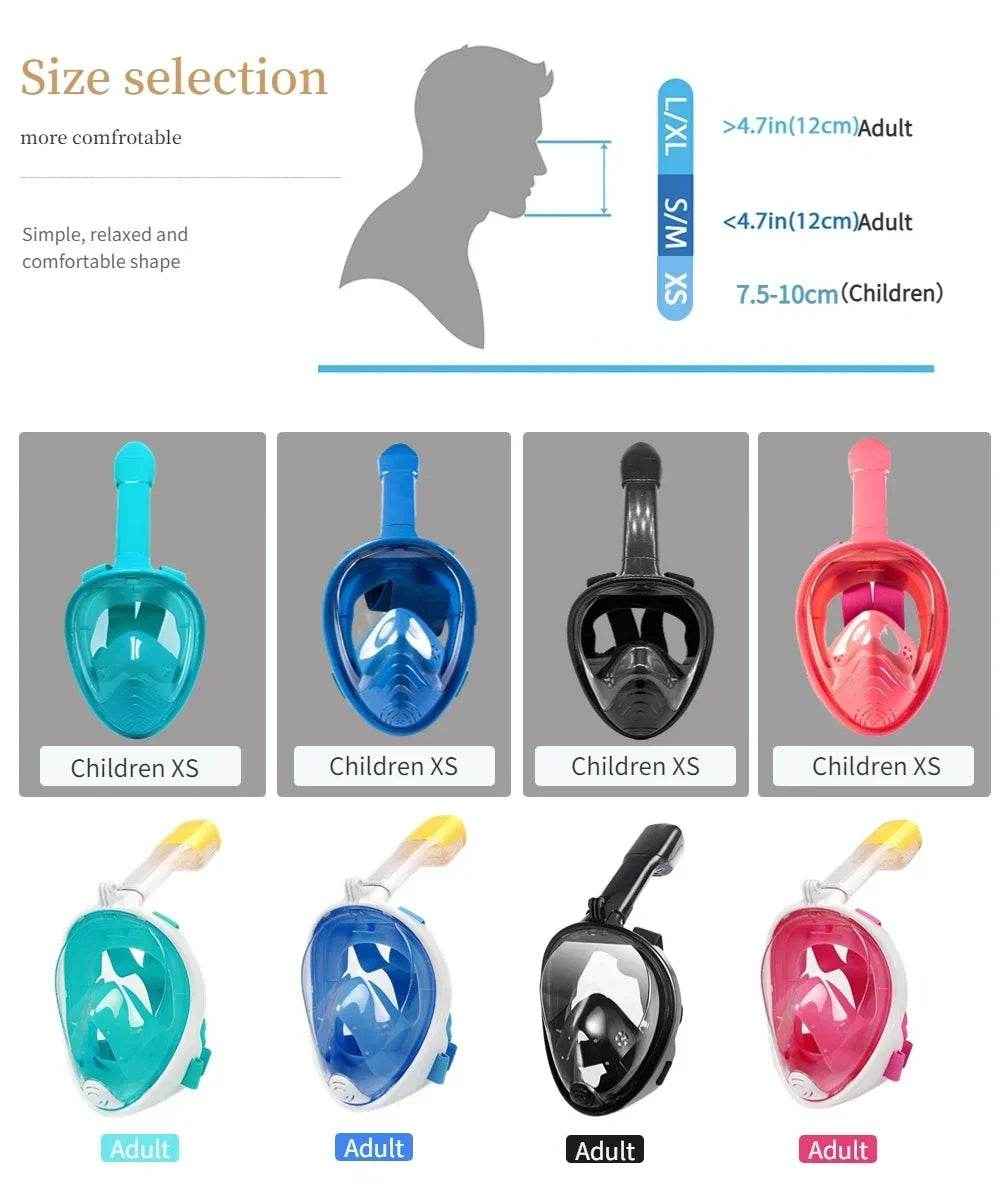 🐠Full Face Snorkel Mask for Boys Who Want to Explore the Underwater World with Confidence - ThiGui