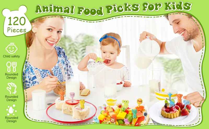 🐰🍎 Cute Animal Food Picks – Make Mealtime Fun & Fuss-Free! 🍱🎉 - ThiGui