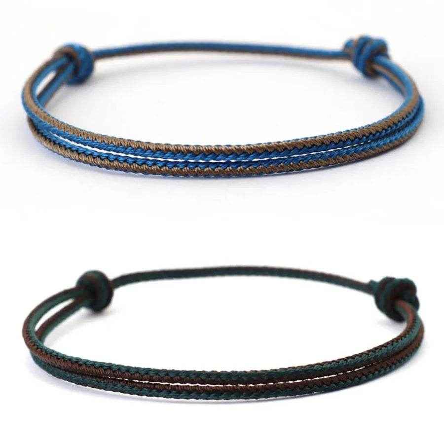 👕 Stylish and Handmade: Boho Charm Adjustable Cord Bracelet - ThiGui