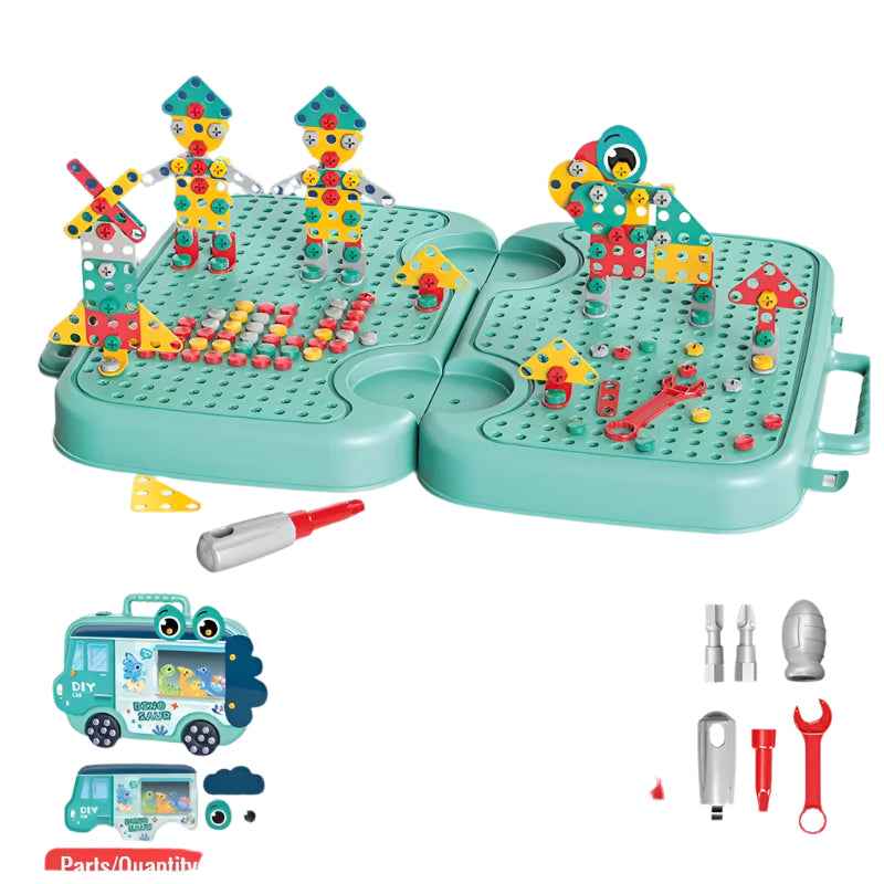 🔩 Build Big Ideas – Montessori Toolbox & 3D Puzzle Set for Young Makers 🧰🧠 - ThiGui