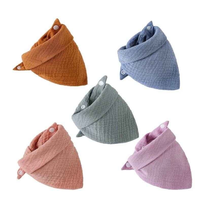 🍼Stylish & Soft! 5-Pack Baby Boy Bandana Bibs for Dribbles, Feeds & Cuddles - ThiGui