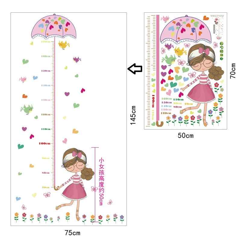 Watch Me Grow! Cute Animal Height Chart Wall Sticker for Boys’ Rooms - ThiGui