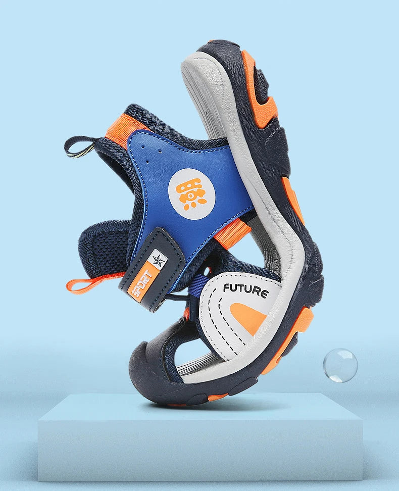 🏝️ Summer-Ready Comfort! Soft Leather Sandals for Boys Who Love to Move 👟☀️ - ThiGui