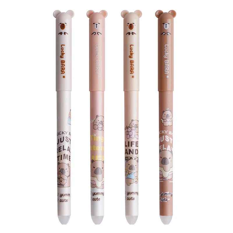 🖊️Kawaii Capybara & Unicorn Erasable Gel Pens – School Stationery That Makes Writing Magical - ThiGui