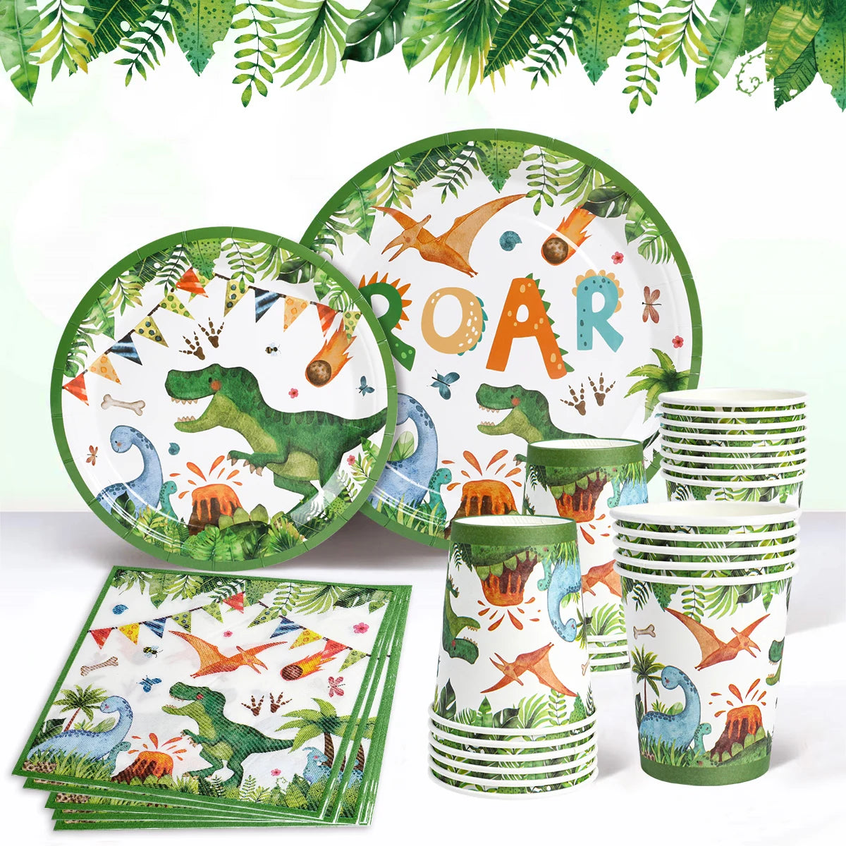 🦖 Roarsome Dino Tableware Set – Make His Birthday Wild & Easy! 🎉🍽️ - ThiGui