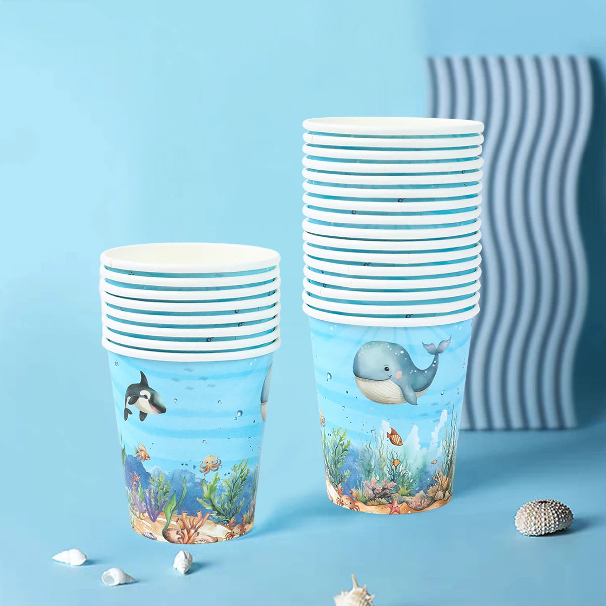 🐙🌊 Under the Sea Party Tableware – Ocean Fun for First Birthdays & Baby Showers! 🎂🐢 - ThiGui
