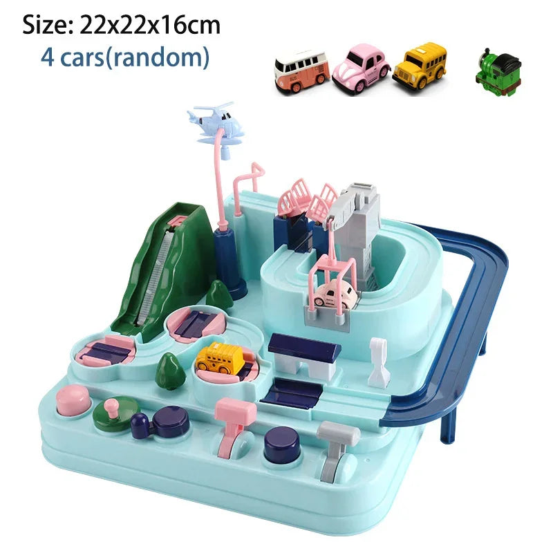 🚀🚗 Adventure Track Playset – Action-Packed Fun for Curious Kids! 🐒🛤️ - ThiGui