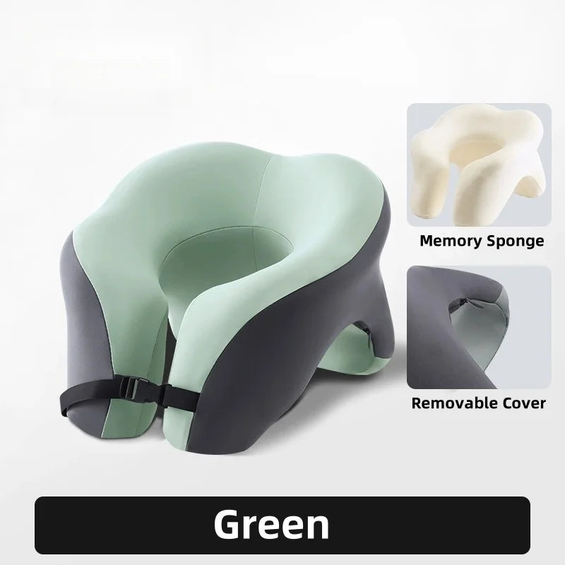 💤 Comfy U-Shaped Travel Pillow – Perfect for Planes, Cars, and Nap Time! 🚗 - ThiGui