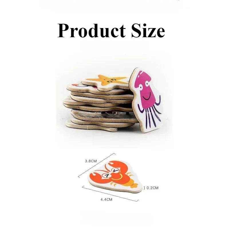 🎣Ocean Friends on the Fridge – Cute Wooden Magnets for Creative Kids’ Play! - ThiGui