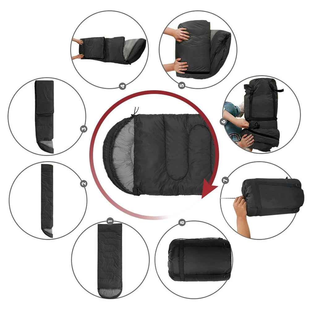 🌟 All-Season Camping Comfort – Warm & Lightweight Sleeping Bag for Your Brave Boy 🛏️❄️🔥 - ThiGui