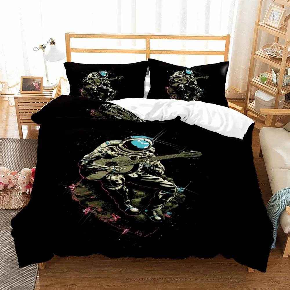 🛸 3D Space Dreams Duvet – Astronaut Bedding for Little Galaxy Explorers! - ThiGui