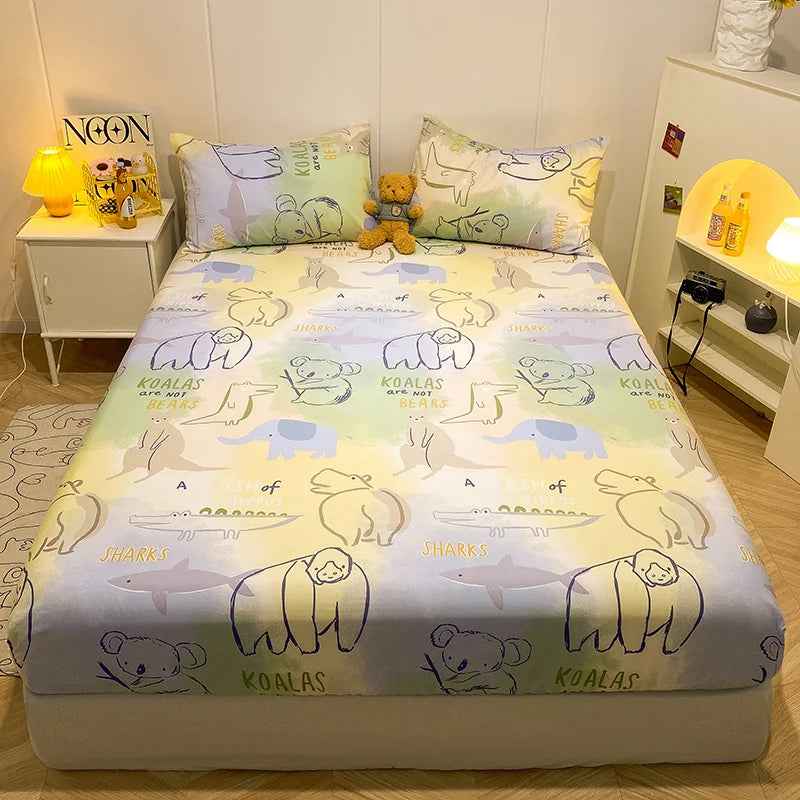 🚗Vroom-Vroom to Sleep! Pure Cotton Car Fitted Sheet for Busy Little Dreamers - ThiGui