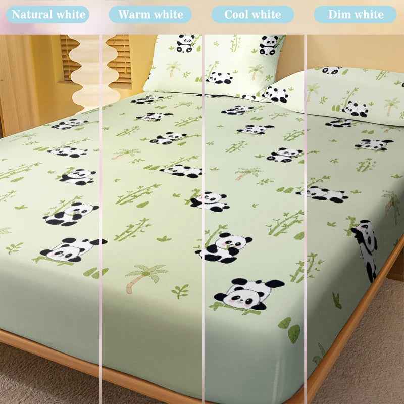 🐼 Sweet Panda Hugs for Sleepy Cubs – Matte Fitted Sheet - ThiGui
