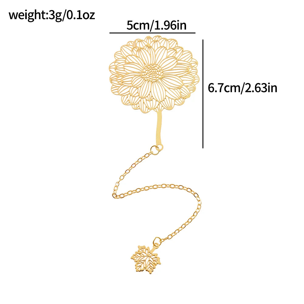 🌻📖 A Blooming Thank You – Handmade Metal Flower Bookmark for Inspiring Teachers 🌸💛 - ThiGui