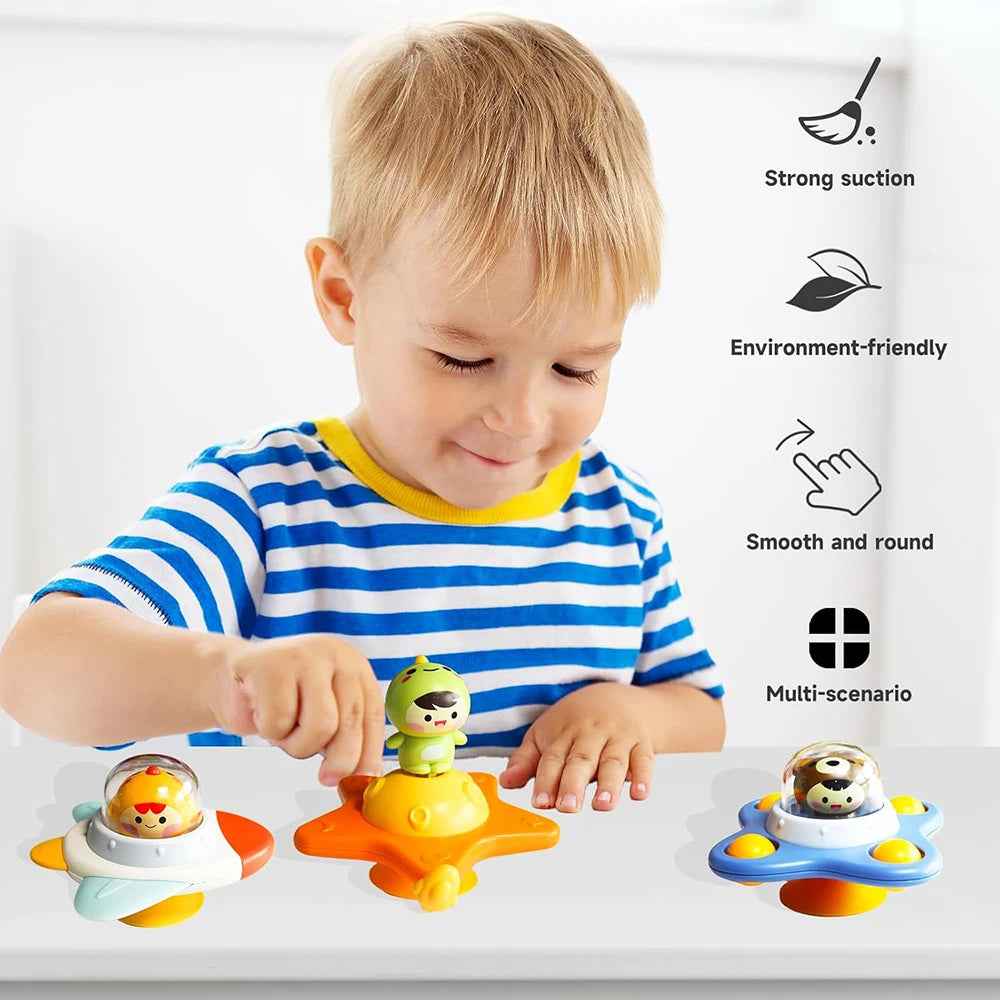 🌀 Stick, Spin & Smile – Suction Spinner Toy for Busy Little Hands! 🌈👶 - ThiGui