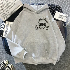 Jujutsu Kaisen Gojo Hoodie ⚡🔥 Oversized Kawaii Anime Streetwear - ThiGui