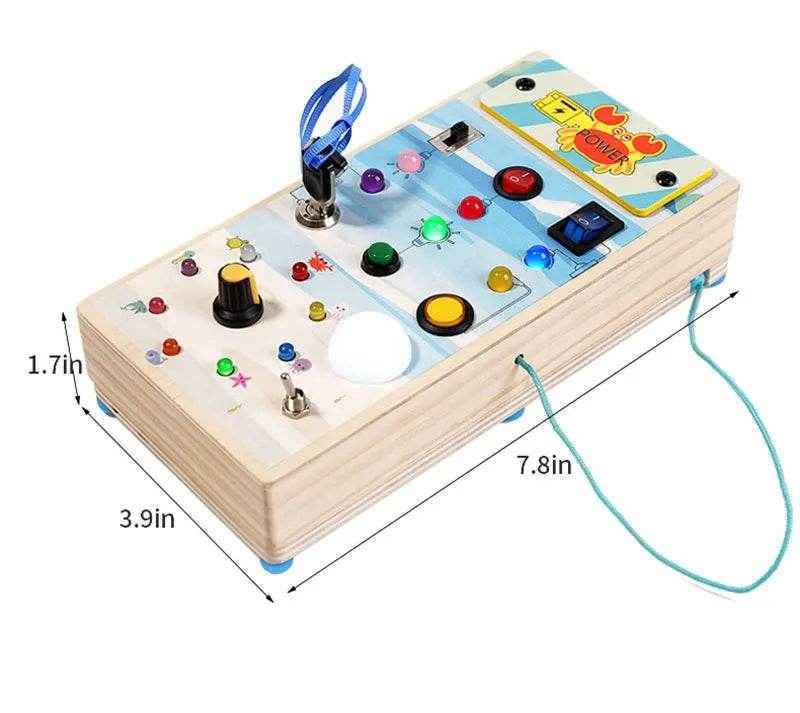 🌳Ultimate Montessori Busy Board – Light-Up Steering Wheel Fun for Curious Little Explorers! - ThiGui