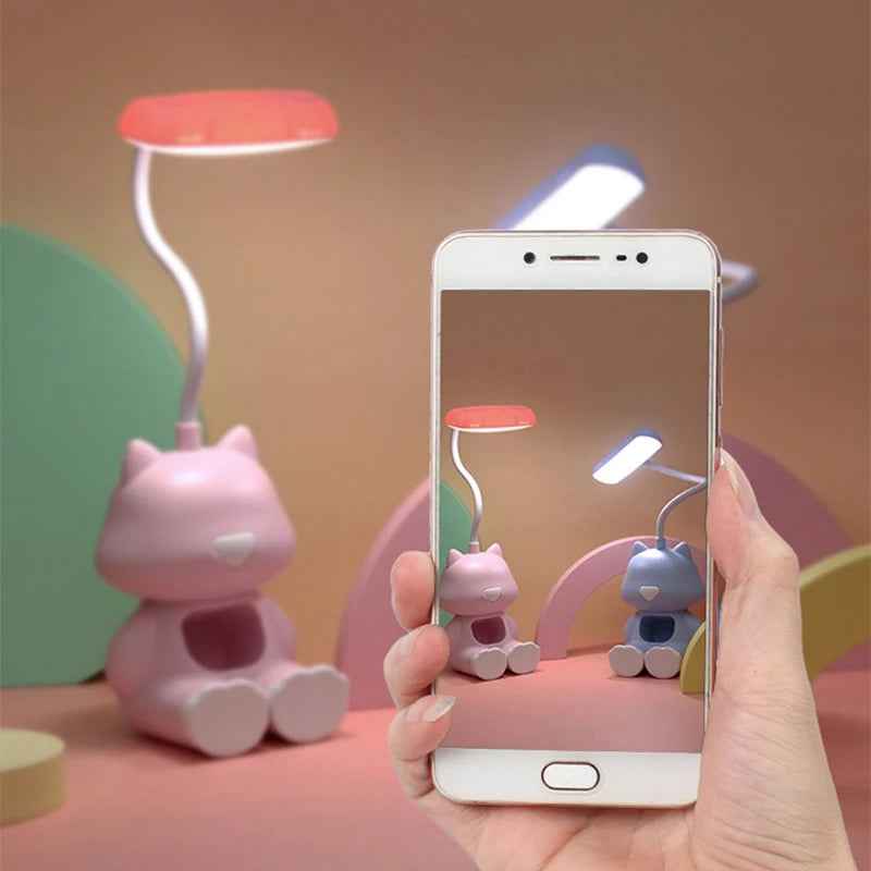🔌Purrfect Study Buddy – Cute Cat Desk Lamp with a Phone Holder! - ThiGui