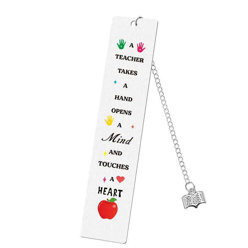 📚🌟 A Bookmark That Says “Thank You” – Colourful Steel Gift for Inspiring Teachers ✏️🍎 - ThiGui