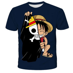 ⚓🔥 Cool Pirate Energy Boys T-Shirt – Luffy Adventure Summer Tee 🔥⚓ - ThiGui