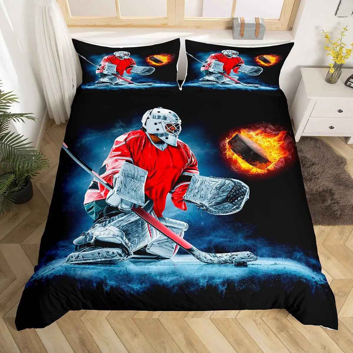 🏒 Ice Hockey Hero Duvet – Cool & Sporty Bedding for Boys Who Love the Game! - ThiGui