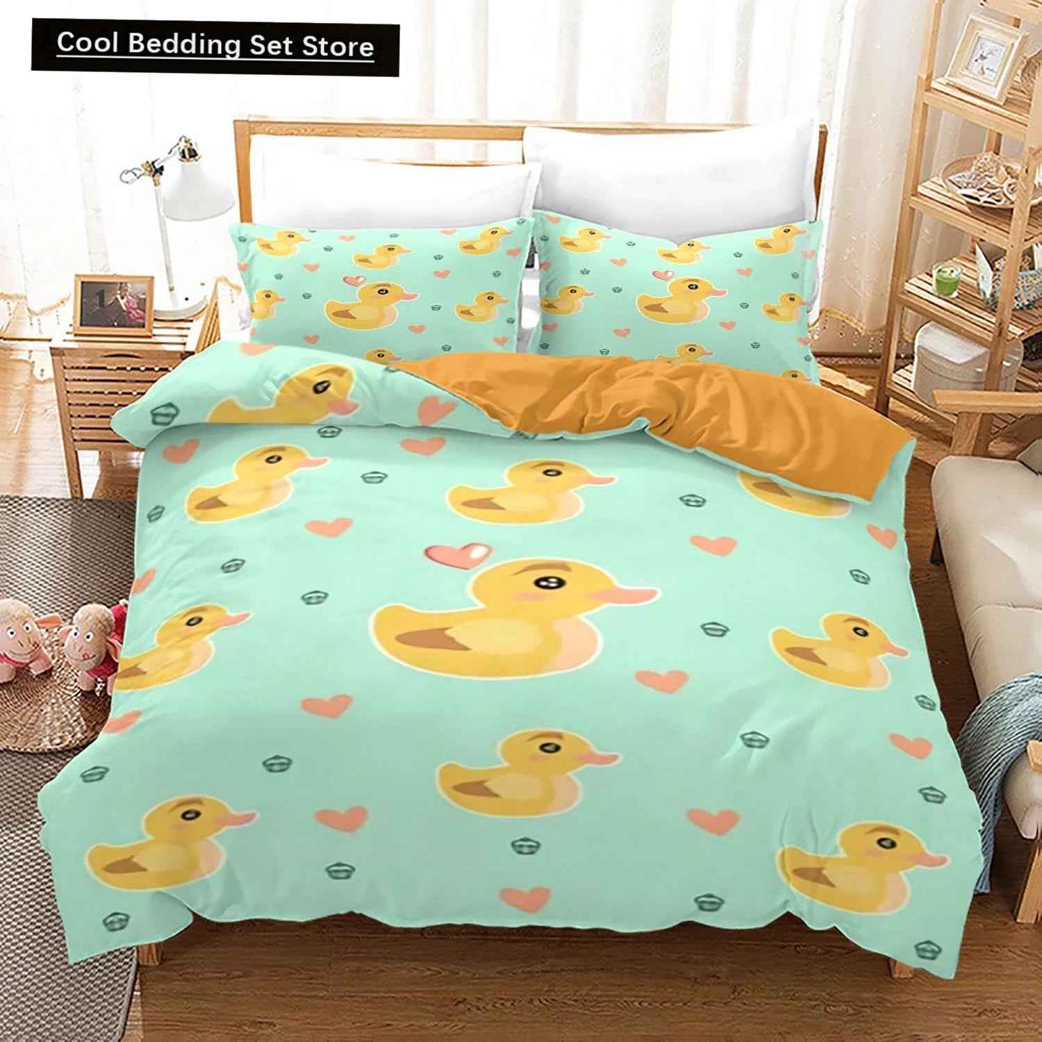 💛Adorable Yellow Duck Bedding Set for Kids & Grown-Ups! - ThiGui