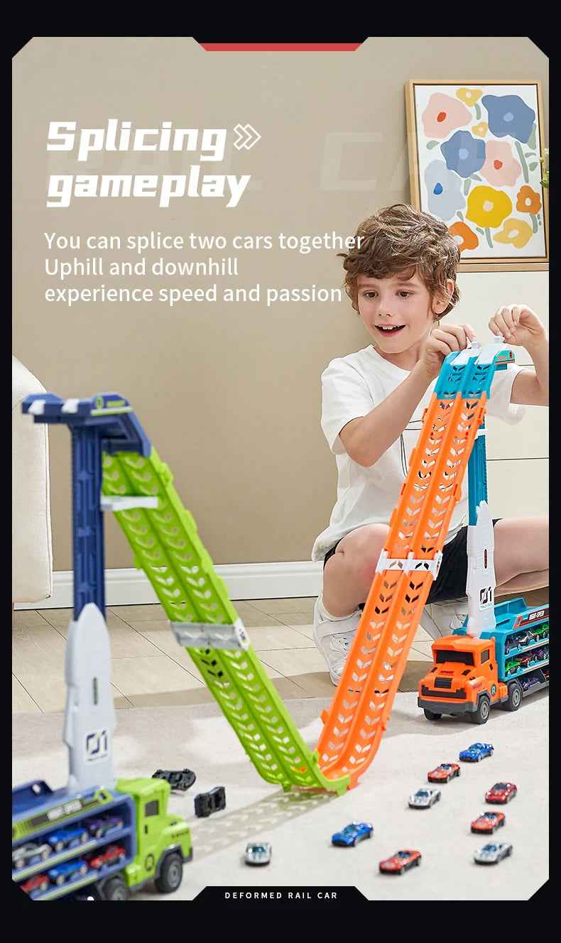 🚗 Rocket Racer Track Set – Loop, Launch & Transform into Hours of Fun! 🛞🚀 - ThiGui