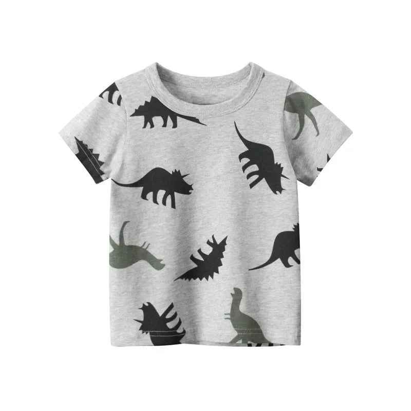🦖 Roarsome Summer Style for Little Explorers! Dino-Mite Summer T-Shirt for Boys – Cool, Comfy & Full of Roar! - ThiGui
