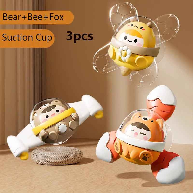 🌀 Stick, Spin & Smile – Suction Spinner Toy for Busy Little Hands! 🌈👶 - ThiGui