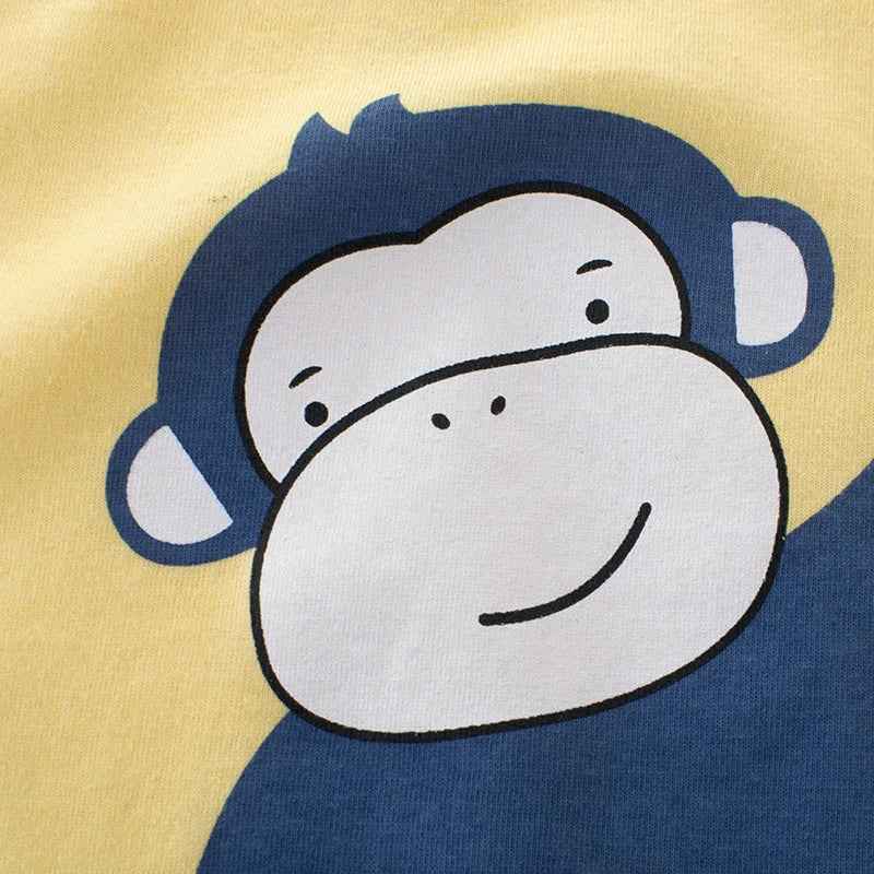 🦁 Wild & Wonderful! Cotton Animal Print Tees for Boys & Girls 🐯✨ - ThiGui