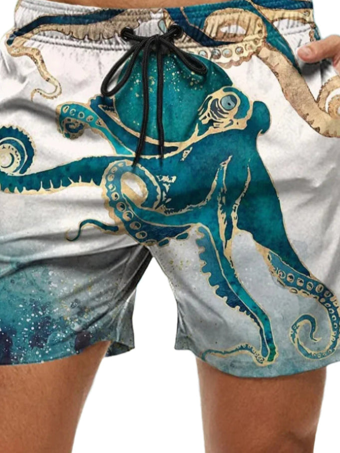 🌺 Bold & Breezy! Boys' Hawaiian 3D Floral Swim Shorts for Sunny Adventures 🏄‍♂️ - ThiGui