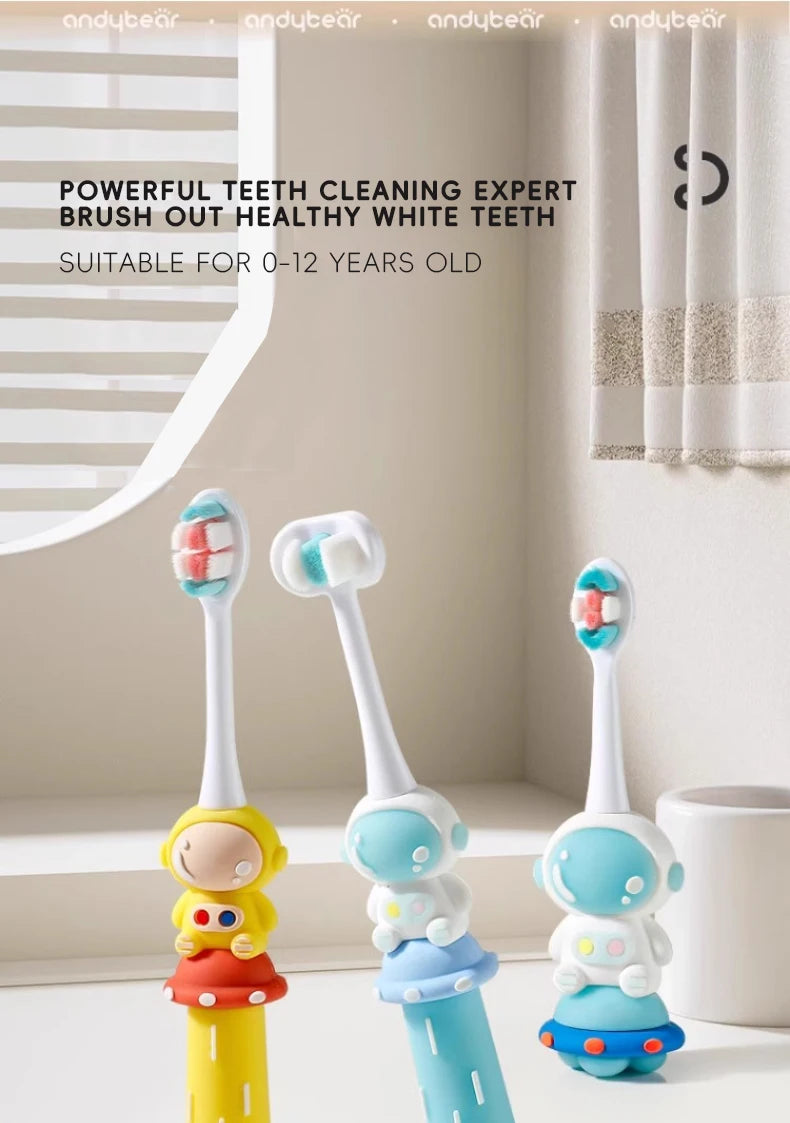 🪥🚀 Cartoon Astronaut Kids Toothbrush – Gentle Bristles, Galactic Fun! 🌙👦 - ThiGui