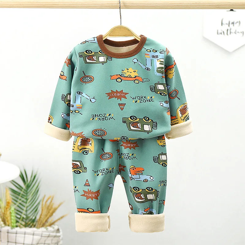 ❄️ Super Snuggly & Winter-Ready – Padded Pajama Set for Cosy Little Ones! 🌙🧸 - ThiGui