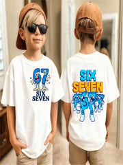 67 Meme Kids Tee 😎🔥 Loose Fit Summer Streetwear Fun - ThiGui
