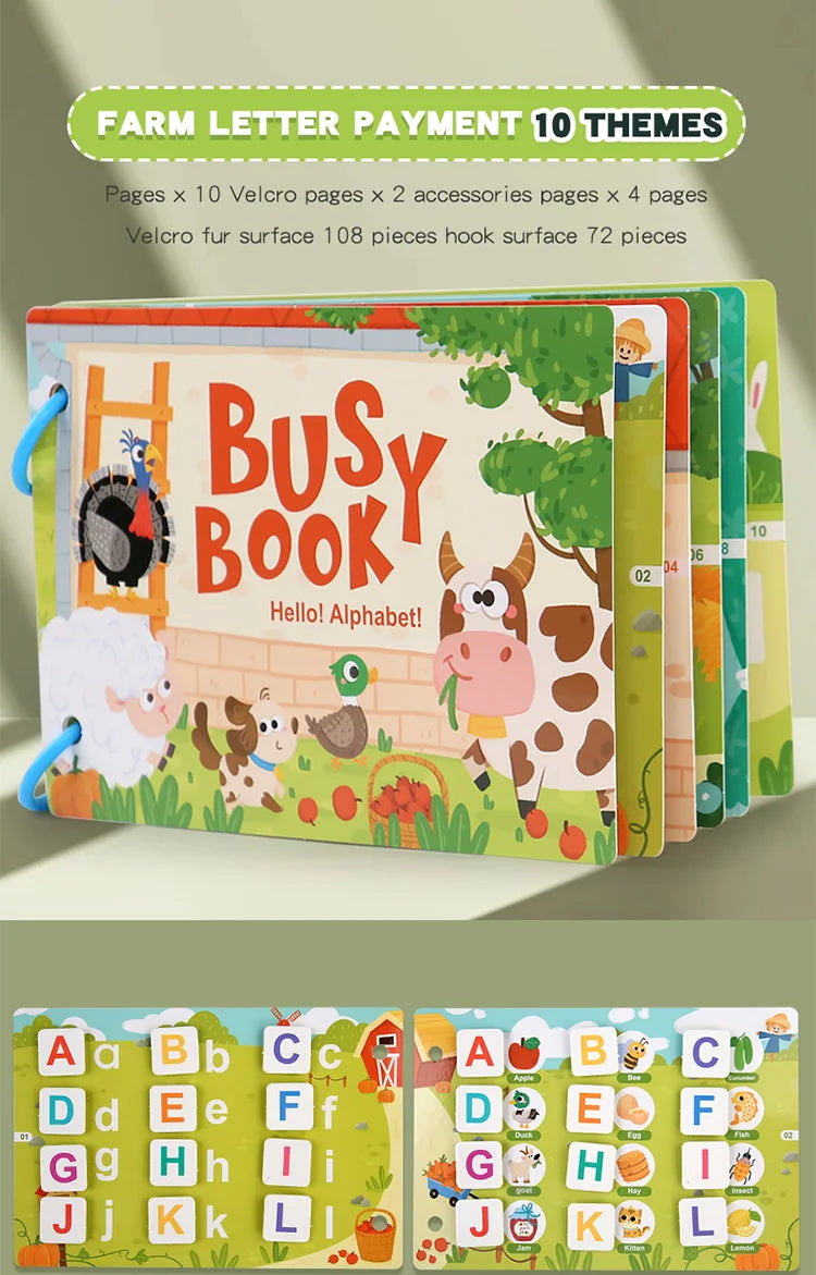 📘✨ Montessori Busy Book – Hands-On Learning & Matching Fun for Curious Toddlers! 👶🎓 - ThiGui