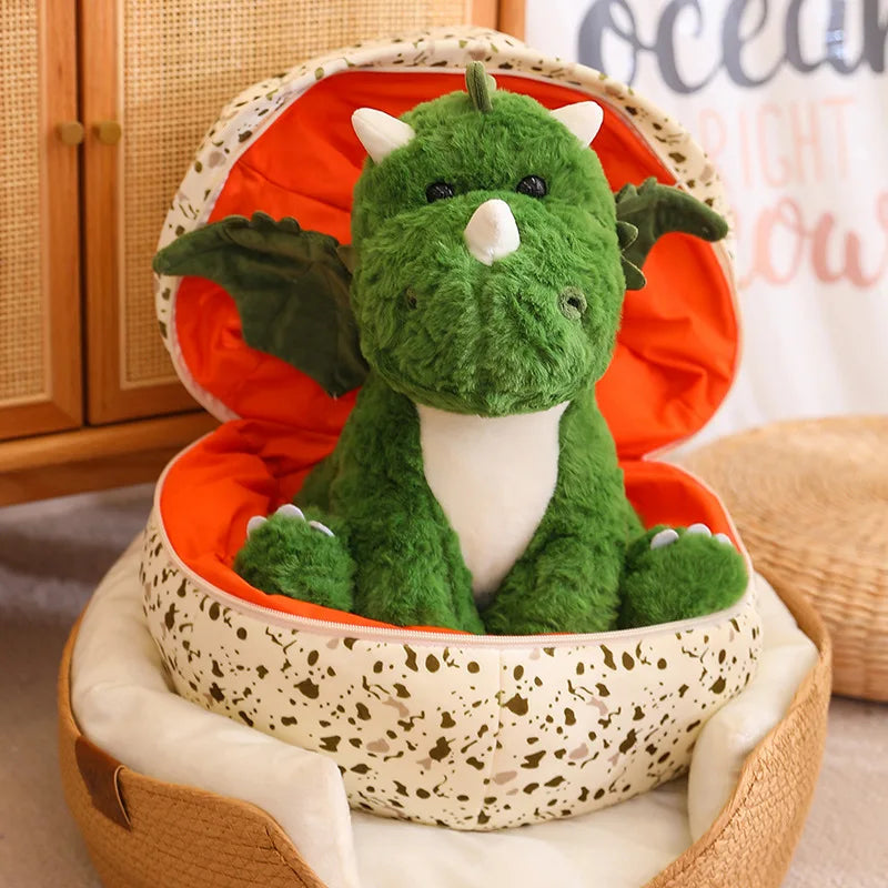 🦕 From Egg to Snuggle – Magical Dinosaur Plush for Roaring Cuddles! 💚🥚 - ThiGui