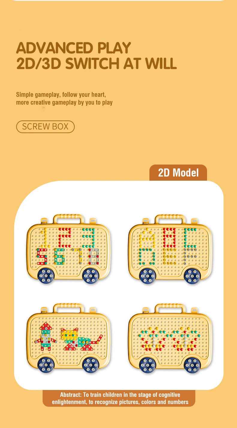 🔩 Build Big Ideas – Montessori Toolbox & 3D Puzzle Set for Young Makers 🧰🧠 - ThiGui